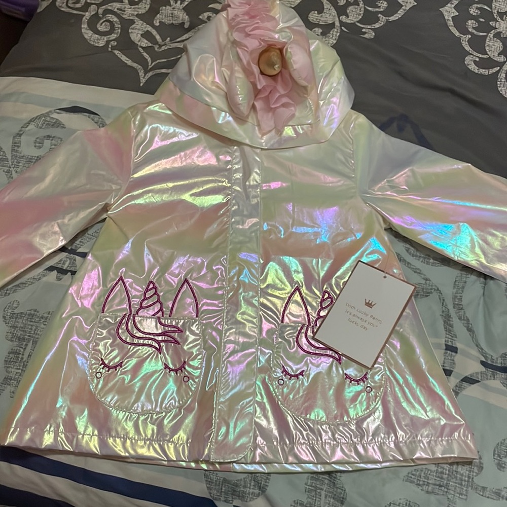 Size 2T toddler girl jackets. Unicorn one is brand new tag still on